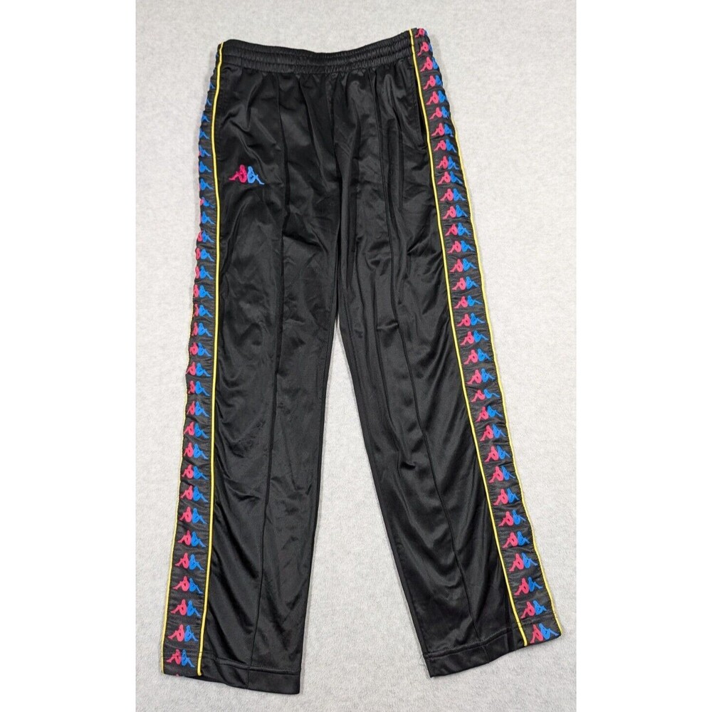Kappa Women Pants Medium Track Sweatpant Logo Stripe Athletic Drawstring Y2k - Picture 1 of 12